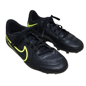 Nike Jr Tiempo Legend 9 Club Kids Soccer Cleats Shoes SIZE 2.5 Youth Black Green